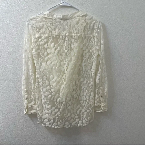 Ny collection floral blouse white small - Picture 3 of 3